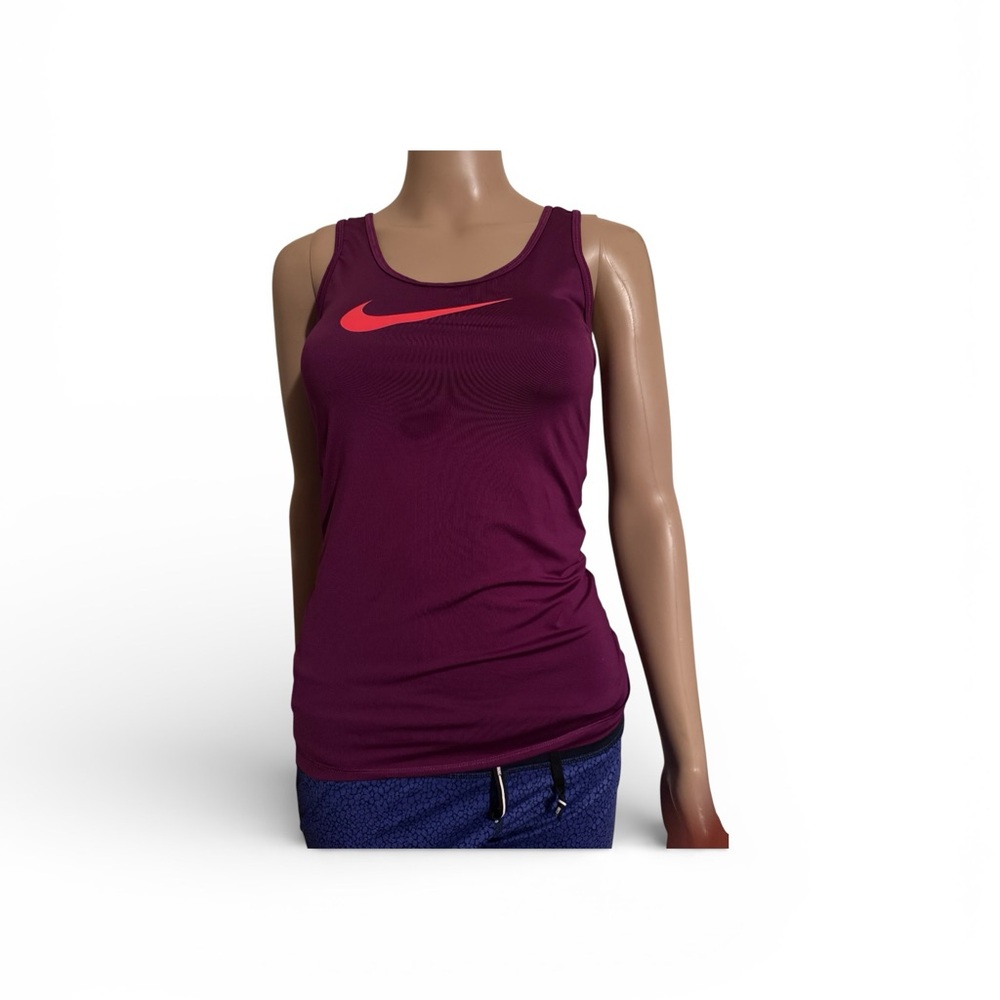 Nike Women's Maroon and Red Tank Top